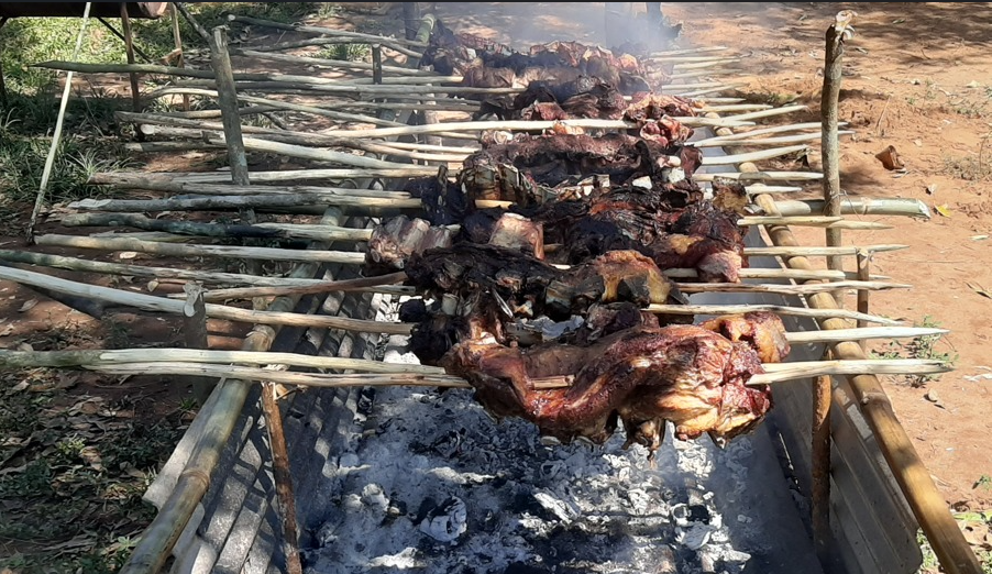 Asado a la estaca