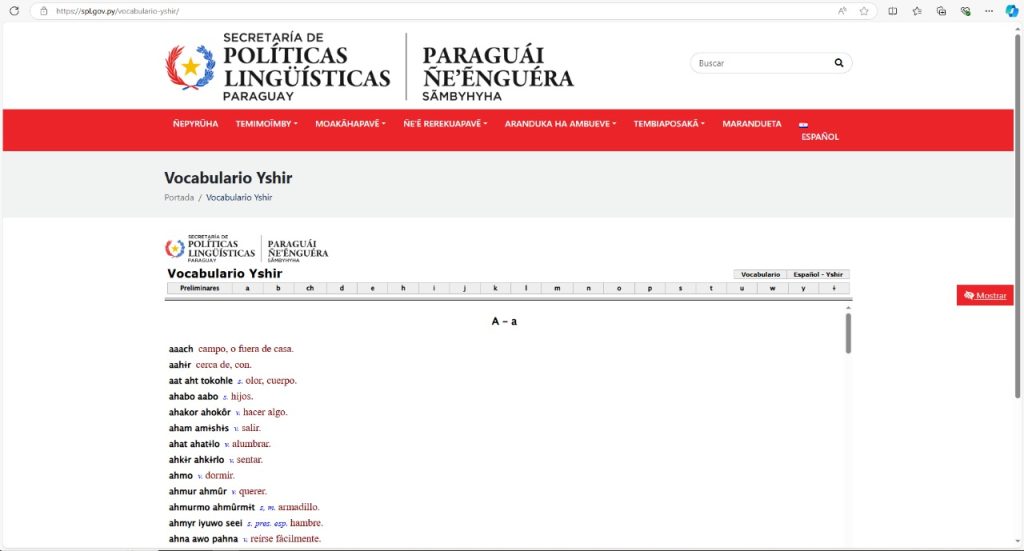 Ñe’ẽryru yshir ñe’ẽmegua ojehupíma avei SPL ñandutirogue marandurendápe