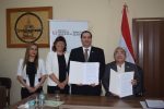 Firma de convenio interinstitucional entre la SPL y la facultad de humanidades de la Universidad Nacional de Concepción