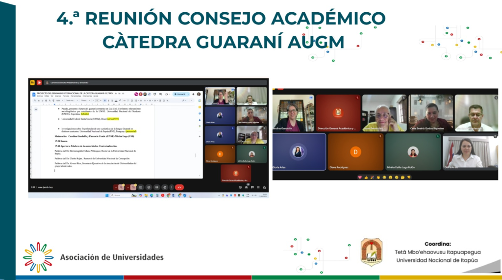 Participación en la Reunión del Consejo Académico de la Cátedra Guaraní de la AUGM