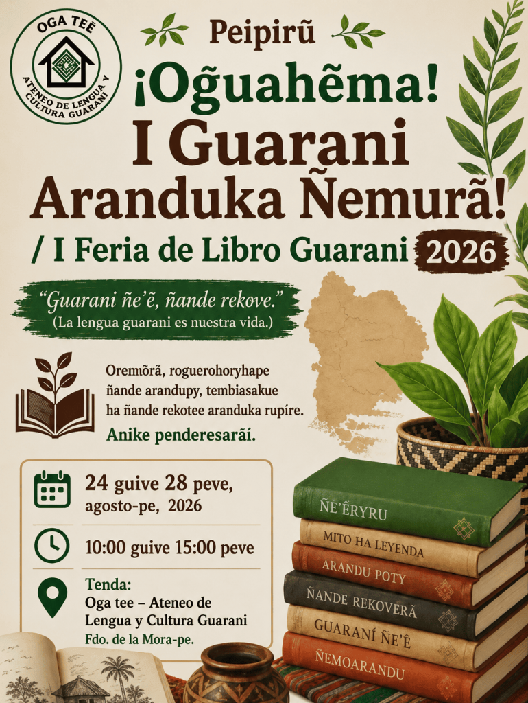 Se realizará la I Feria del Libro Guaraní en el marco del Mes del Idioma Guaraní